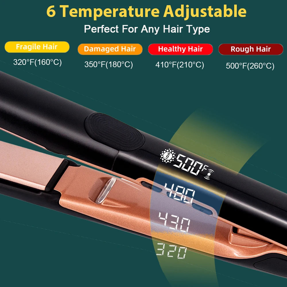 RUCHA Plasma Flat Iron 500F Hair Straightener Keratin Treatment For Frizzy Hair