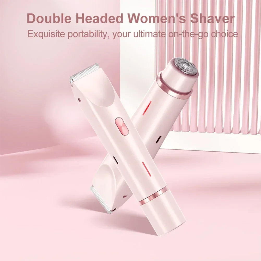 Women Electric Razor 2 in 1 Dual Head Bikini Trimmer