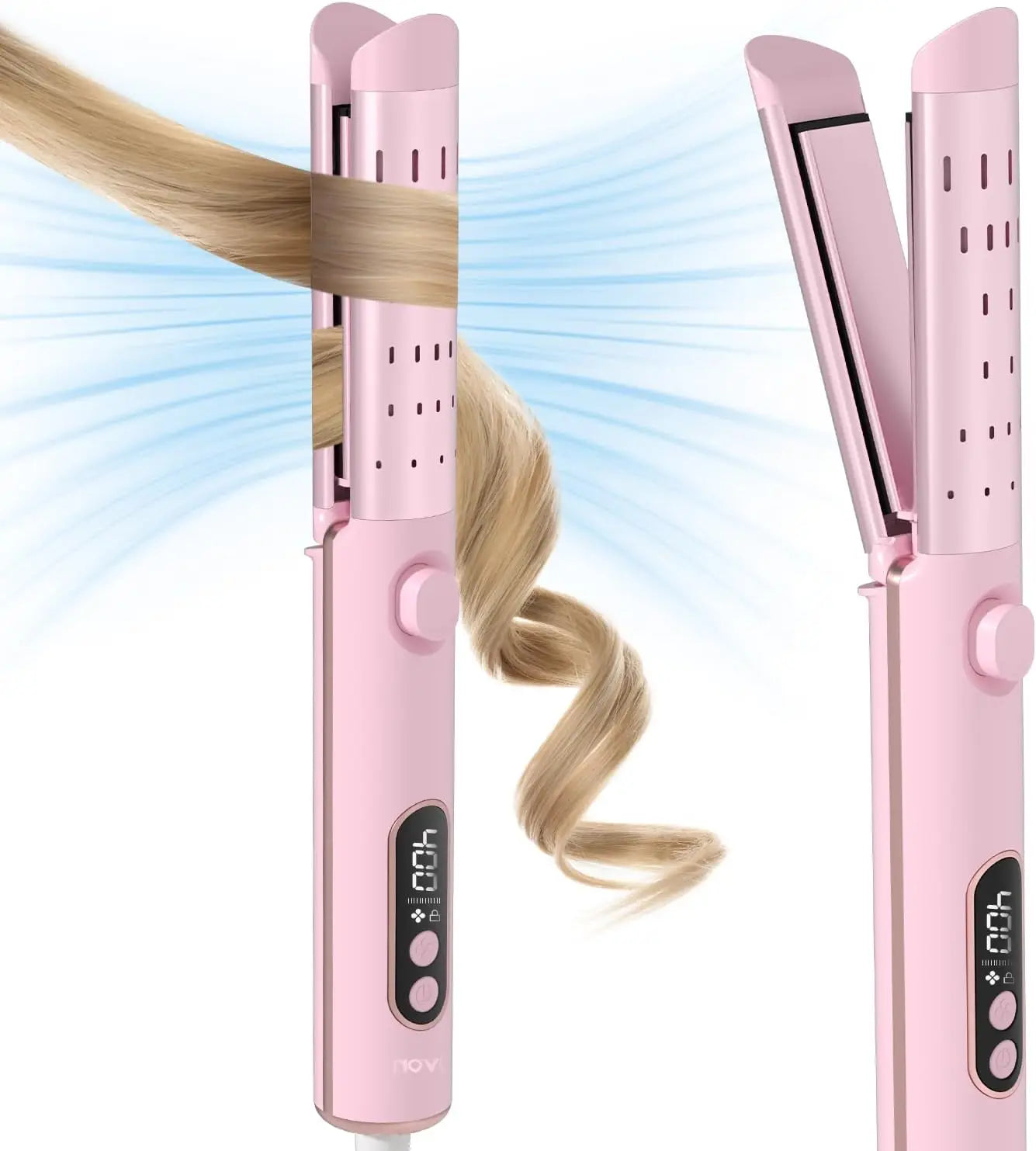 NOVUS Airflow Curling Iron 2 In 1 Ceramic Flat Iron