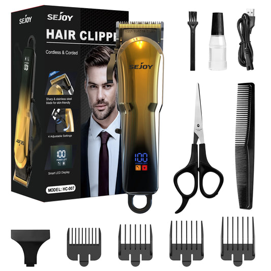SEJOY Cordless Hair Clipper Kit Rechargeable Grooming Set