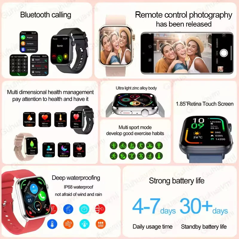 AI Smart Diagnosis Watch HRV PPG Blood Pressure Health Monitor