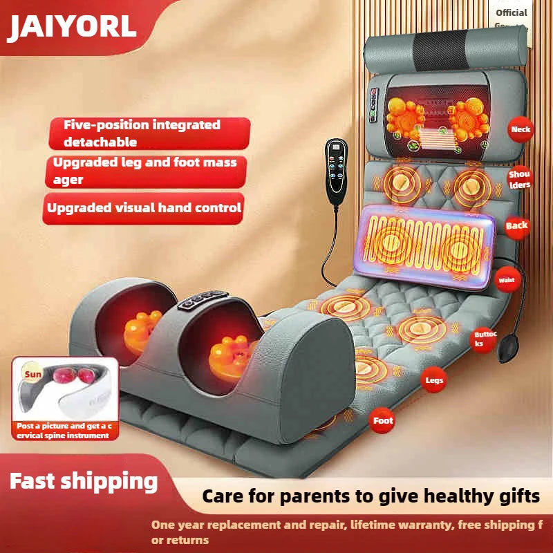 JAIYORL Electric Full Body Massage Mattress With Heat Control