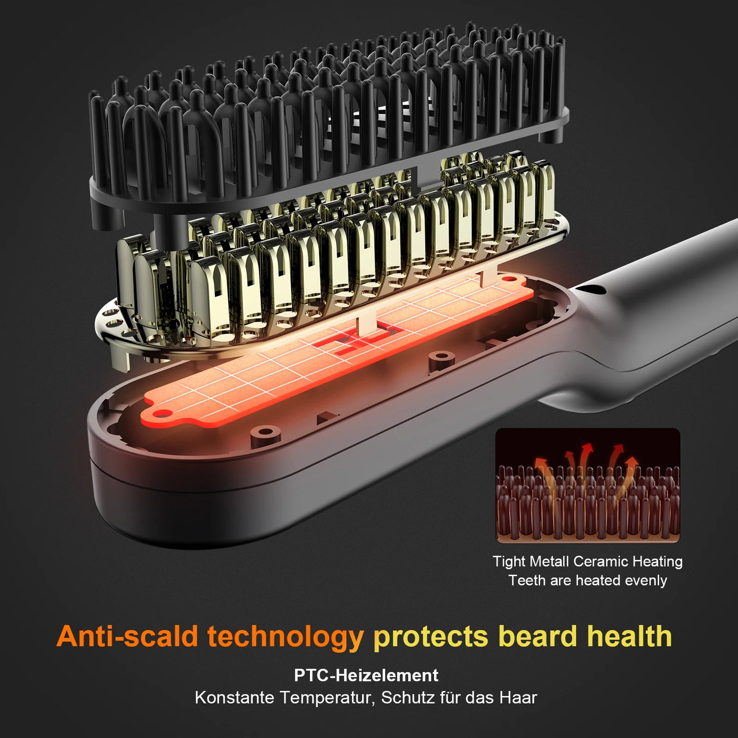 Anlan Beard Straightening Brush Multifunctional Hair Styler