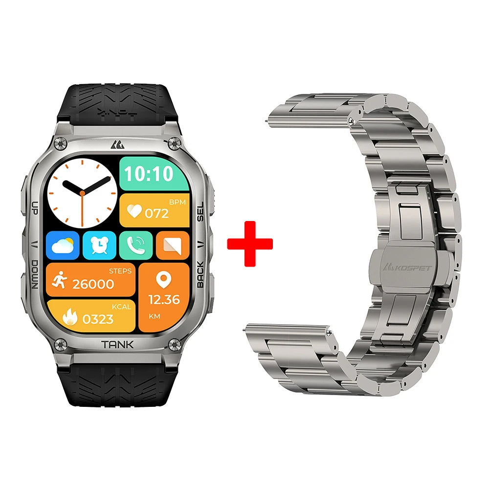 KOSPET Tank M3 Rugged Smartwatch For Men 60 Day Battery