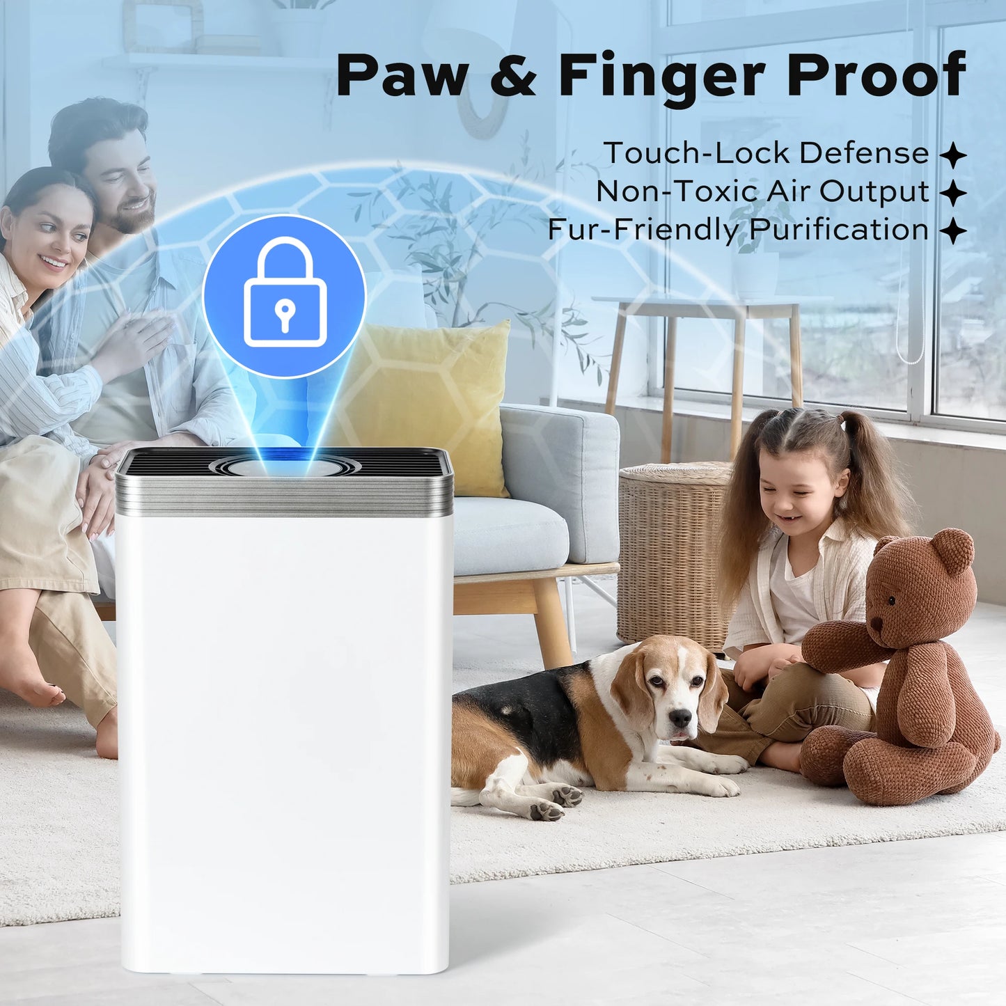 Deli Air Purifier HEPA For Pet Dander And Smoke Removal