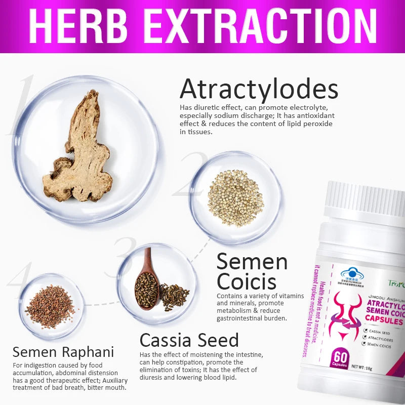 HABUMAMA Detox Pills Cassia And Coix Seed For Slimming