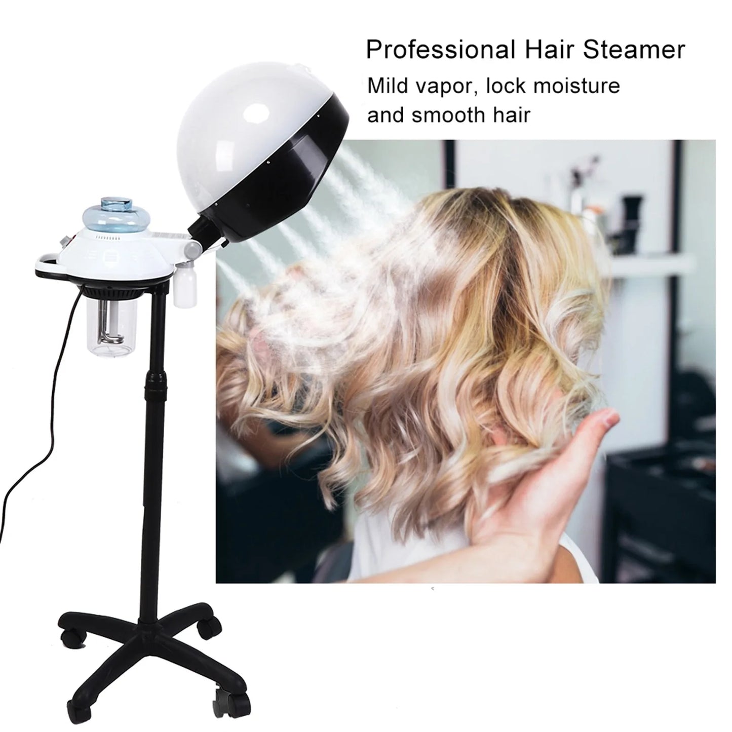 Spa Hair Steamer for Salon Treatments and Conditioning