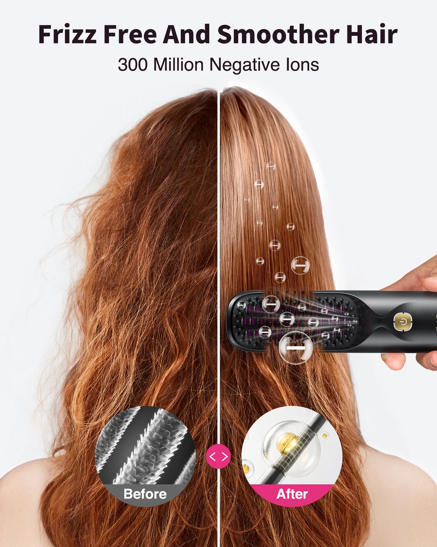 BOPCAL Cordless 2 In 1 Hair Comb Curler 10000mAh Battery