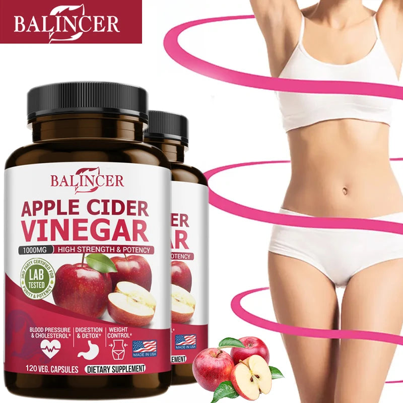 Balincer Organic Apple Cider Vinegar Capsules for Metabolism and Digestion