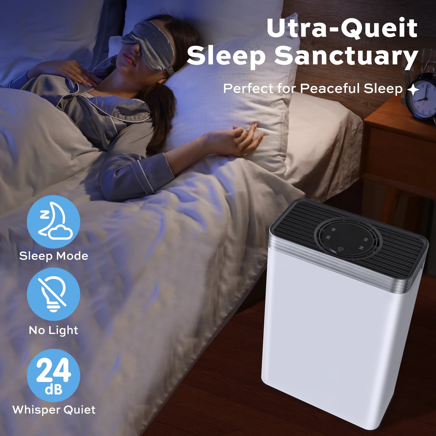 Deli Air Purifier HEPA For Pet Dander And Smoke Removal