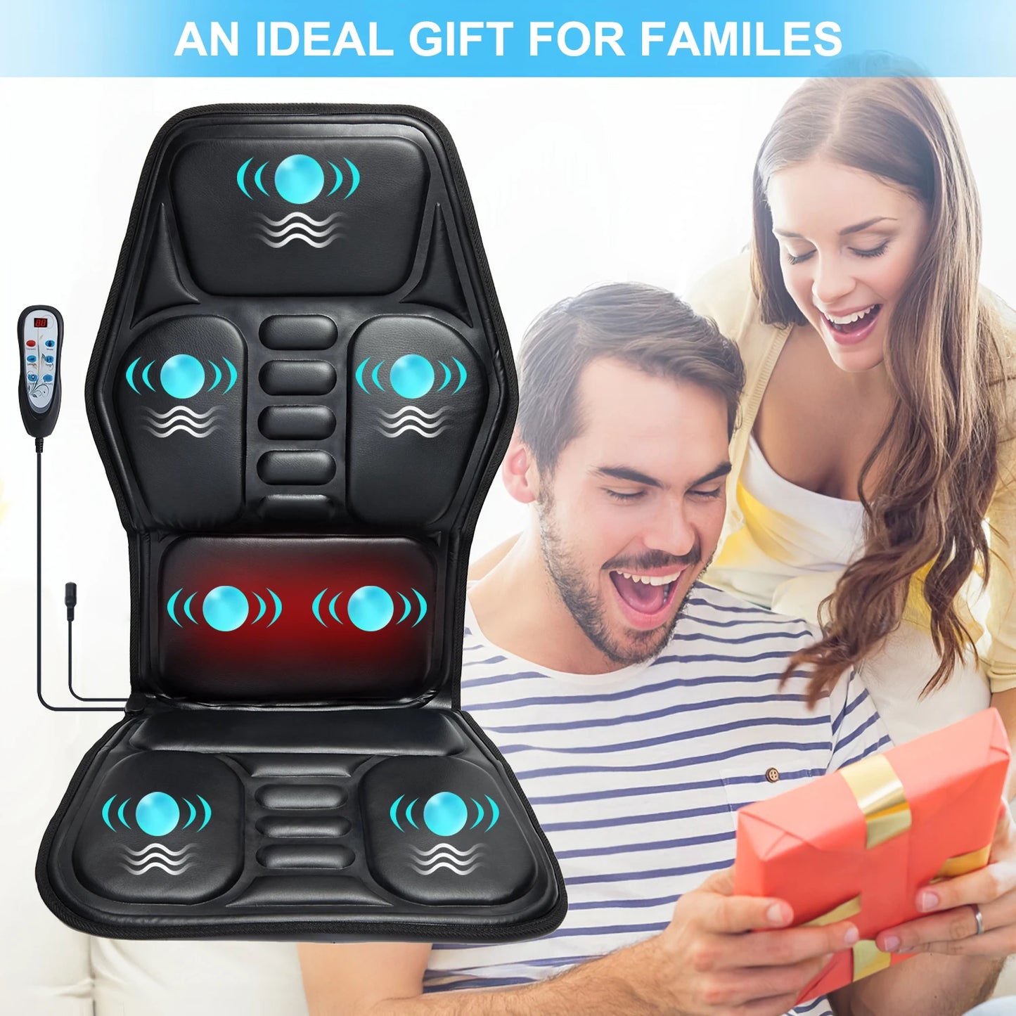 Homemassa Massage Chair Pad With Heat For Back Pain Relief