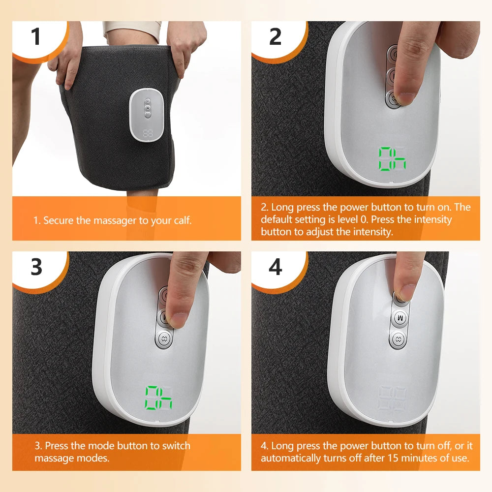 Hailicare Wireless Calf Massager Air Pressure 8 Level 4 Modes