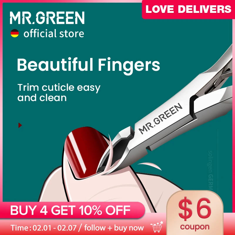 MR.GREEN Cuticle Nippers Stainless Steel Nail Care Clippers