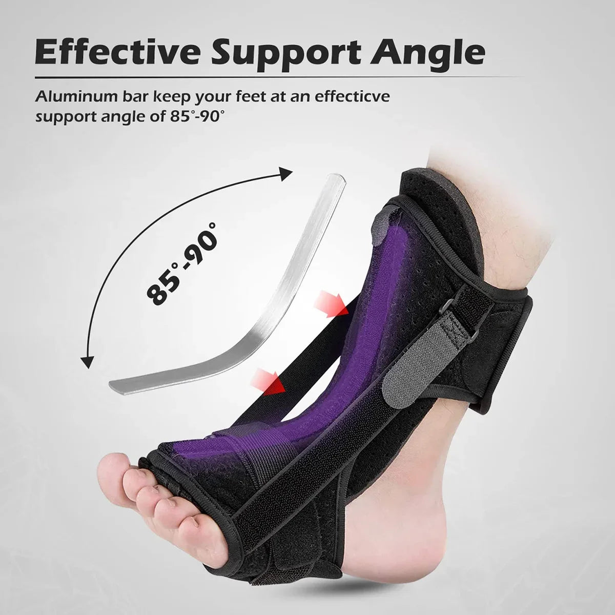 Plantar Fasciitis Night Splint Adjustable Breathable Foot Drop Brace Orthotic