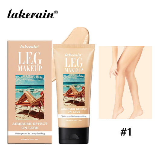 Lakerain Leg Makeup 100ML Long Lasting Moisturizing Waterproof Anti Transfer Concealer Even Skin Tone Body Foundation Leg Makeup