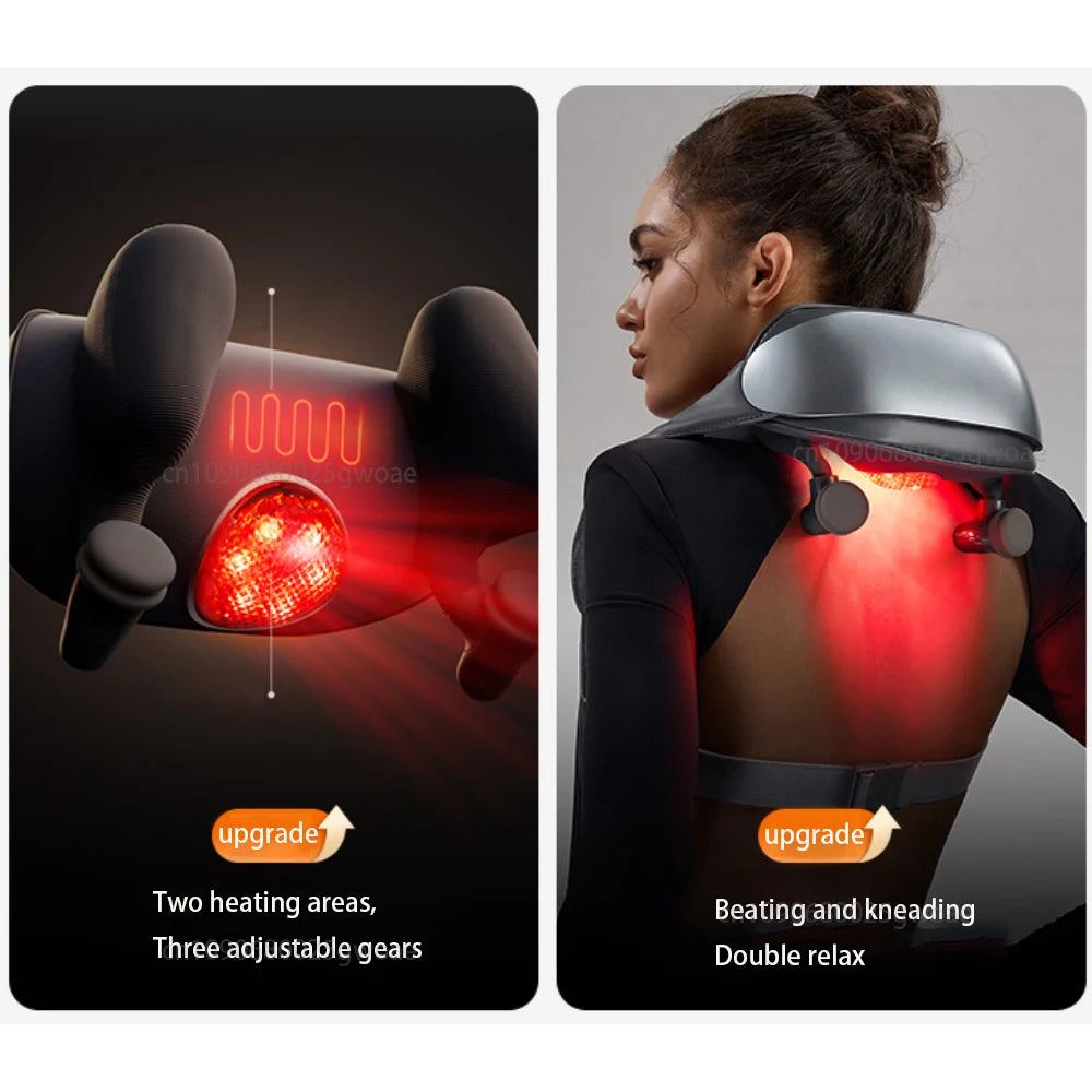Neck and Shoulder Massager With Heat For Deep Tissue Relief