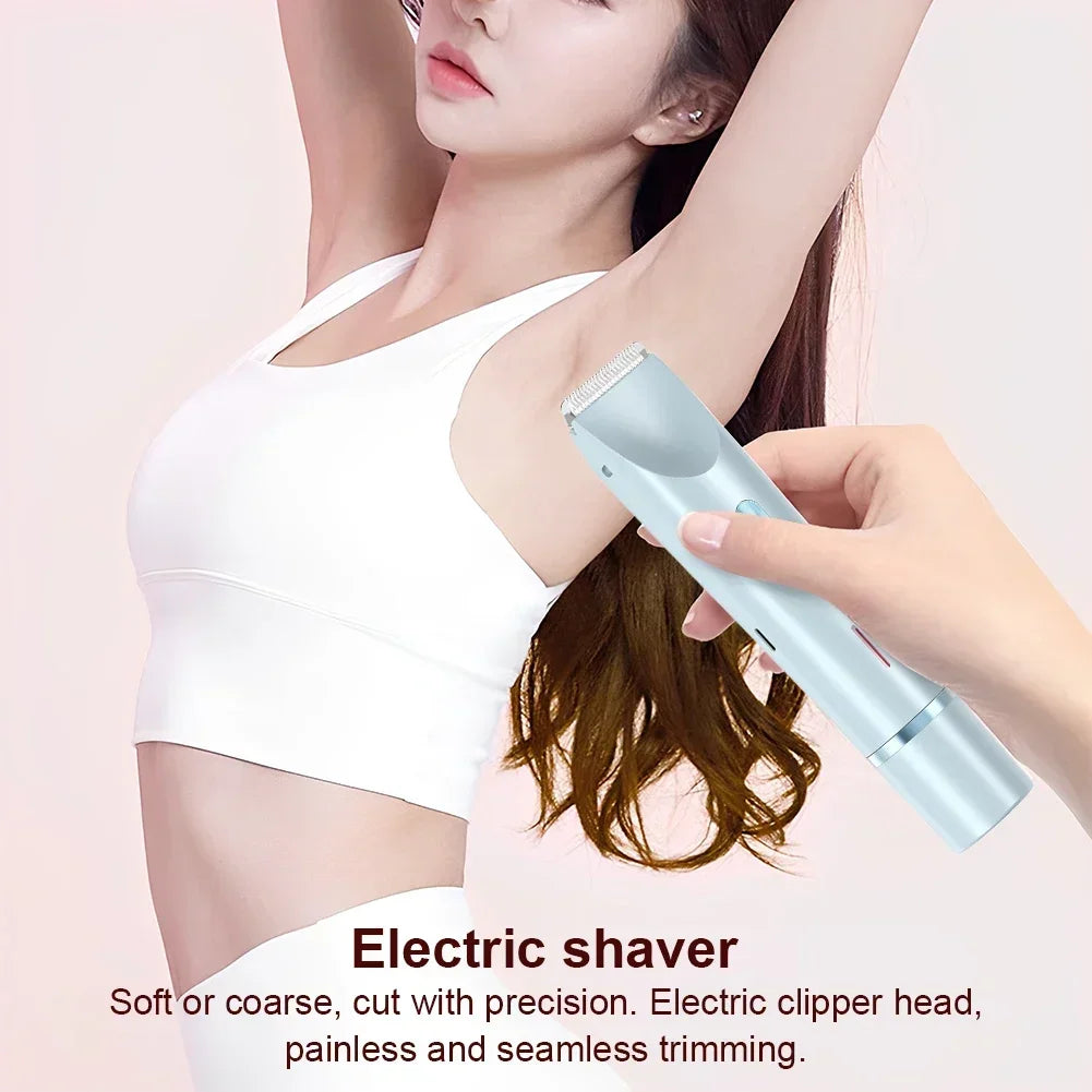 Women Electric Razor 2 in 1 Dual Head Bikini Trimmer