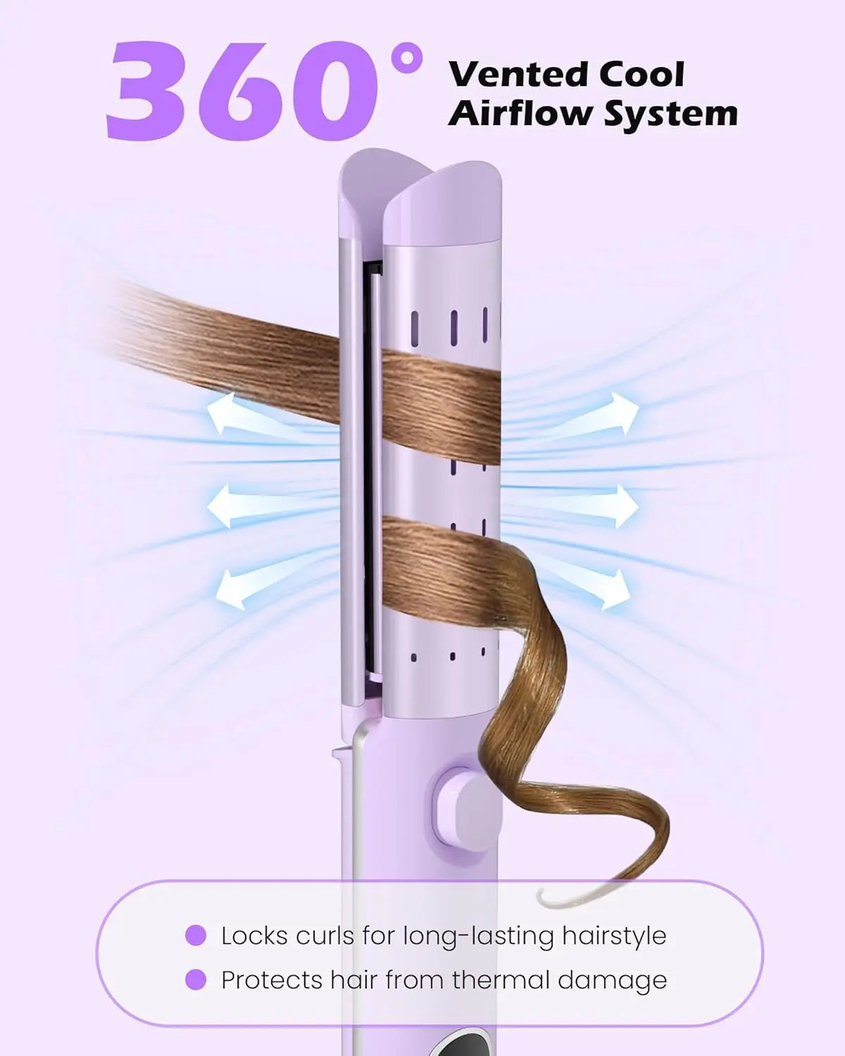 NOVUS Airflow Curling Iron 2 In 1 Ceramic Flat Iron