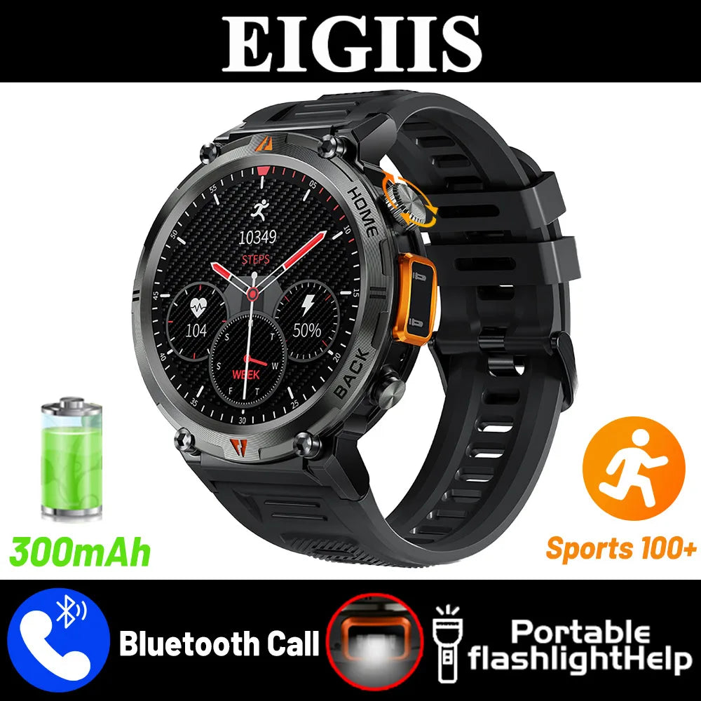 EIGIIS KE3 Smartwatch for Men Bluetooth Call Health Monitor