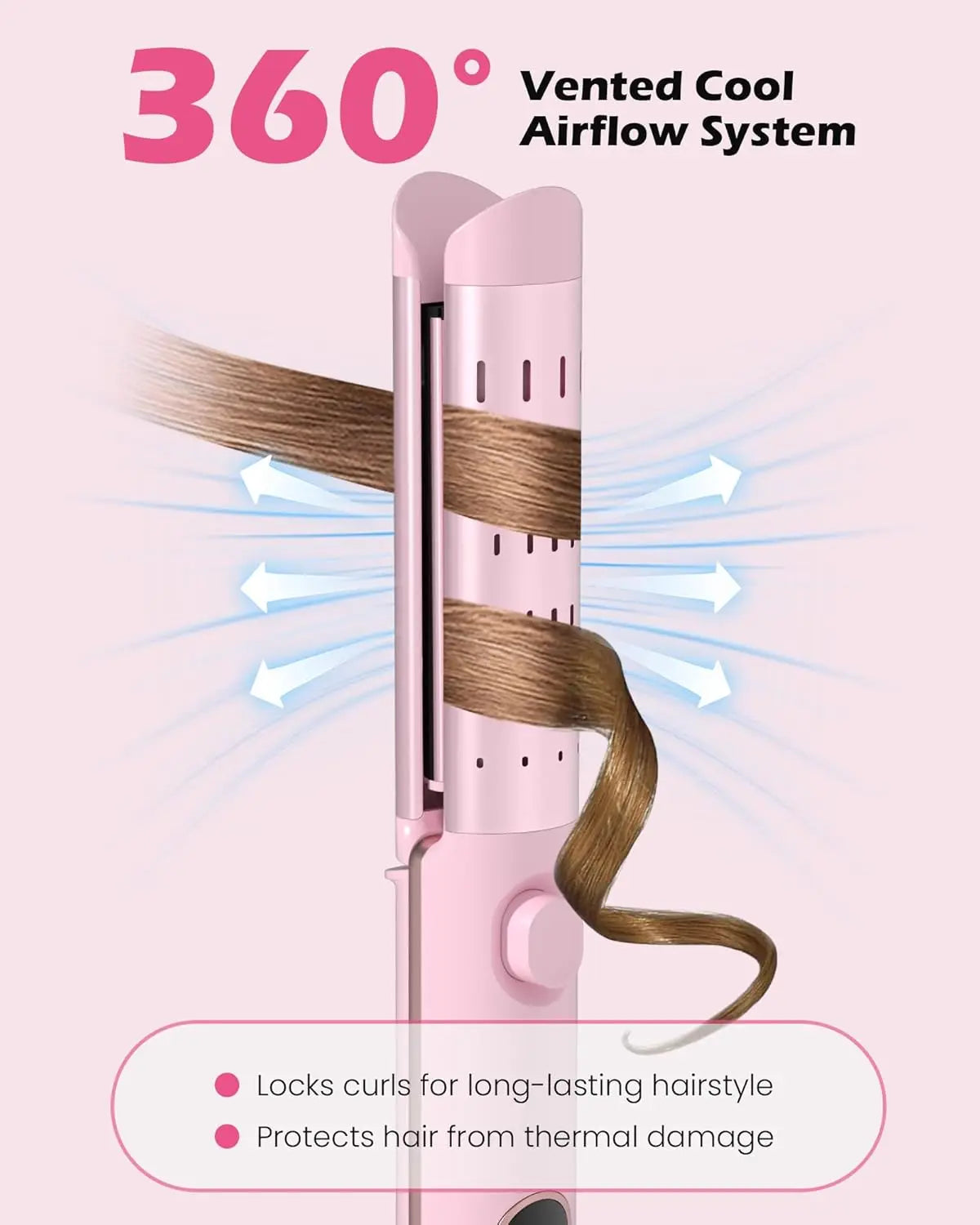 NOVUS Airflow Curling Iron 2 In 1 Ceramic Flat Iron