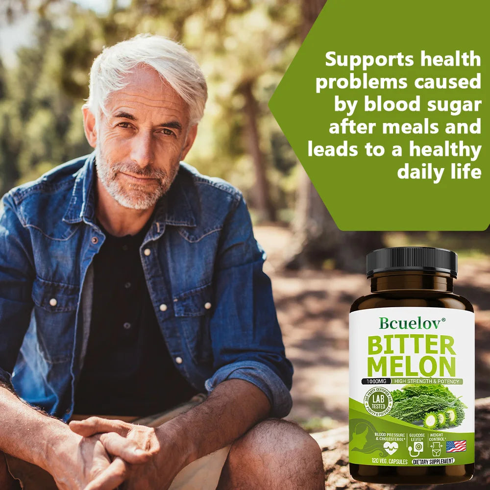 Bcuelov Bitter Melon Capsules For Blood Sugar And Circulation