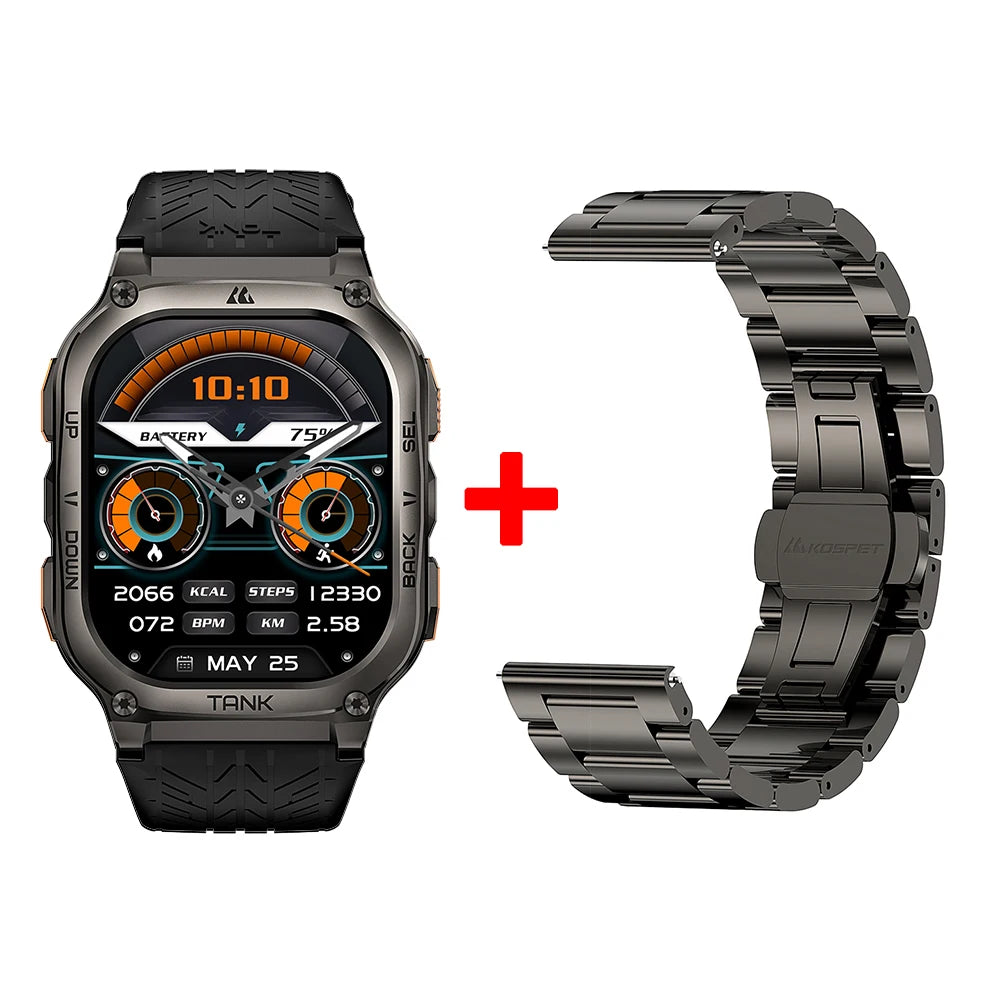 KOSPET Tank M3 Rugged Smartwatch For Men 60 Day Battery