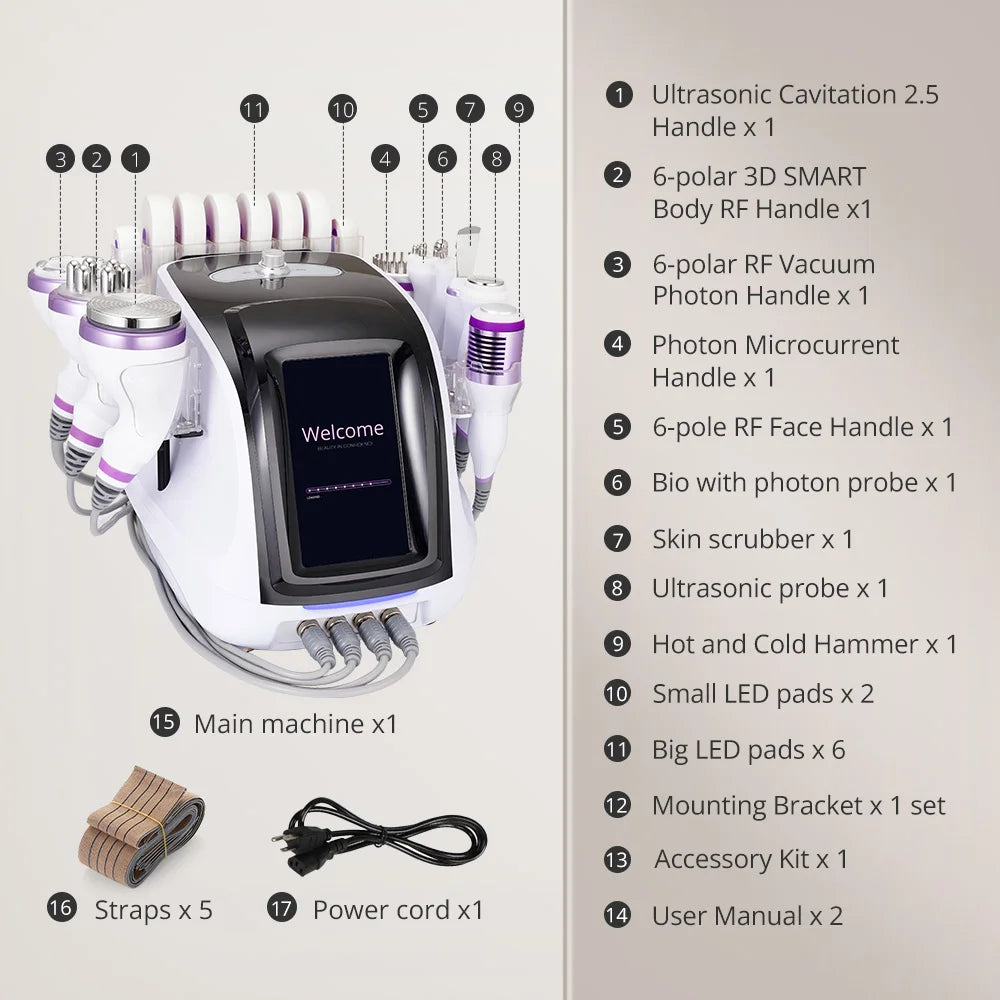 Aristorm 10 in 1 Cavitation Vacuum Fat Loss Beauty Machine