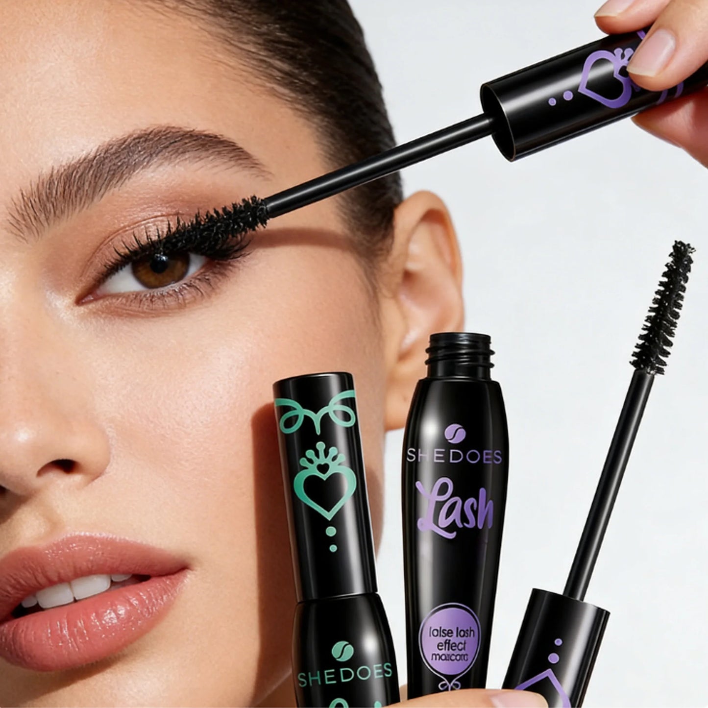 Waterproof eye black, durable formula, not easy to smudge, thick curl, suitable for Halloween makeup, containing plant squalane